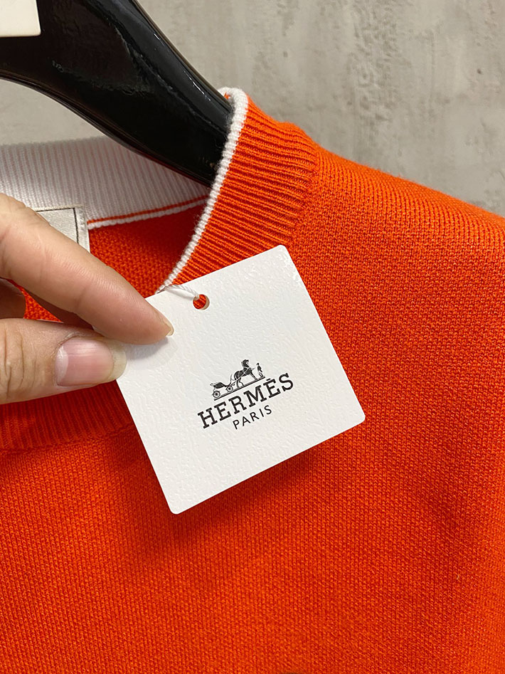 最高級エルメススーパーコピー服 HERMES ニット・セーター トップス オレンジ 2525074 エルメス カシミヤセーター - 画像 (6)