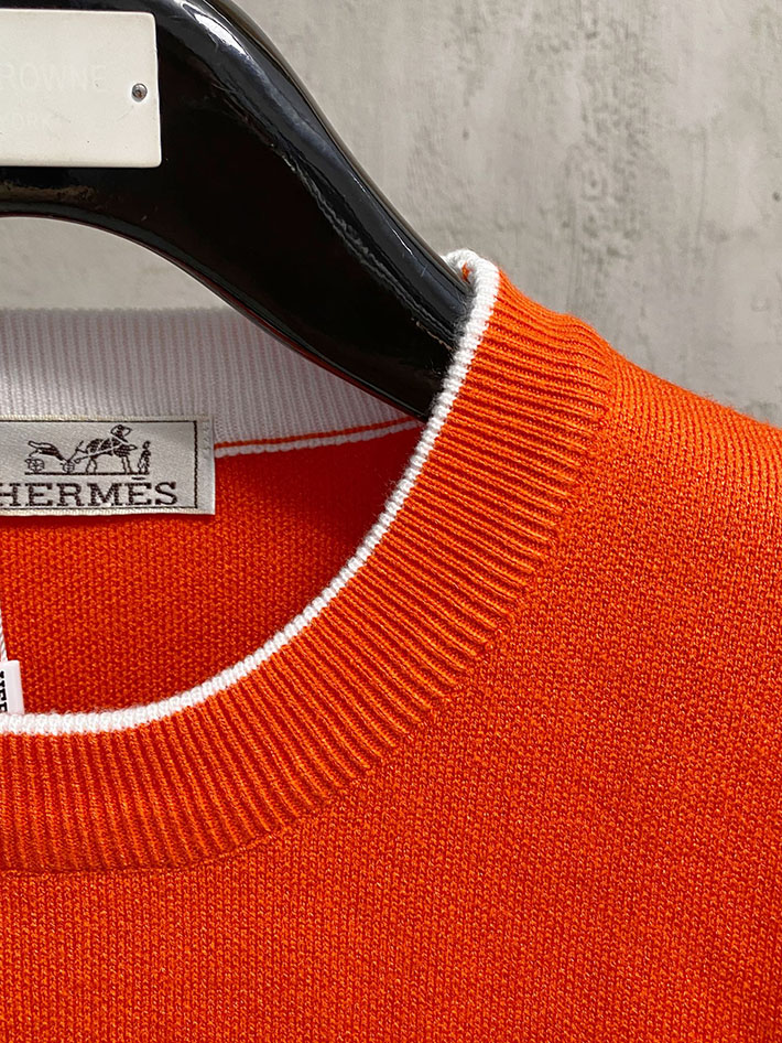 最高級エルメススーパーコピー服 HERMES ニット・セーター トップス オレンジ 2525074 エルメス カシミヤセーター - 画像 (5)