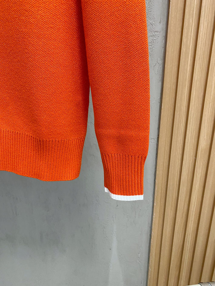 最高級エルメススーパーコピー服 HERMES ニット・セーター トップス オレンジ 2525074 エルメス カシミヤセーター - 画像 (4)
