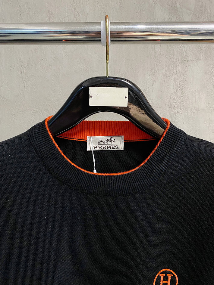 最高級エルメススーパーコピー服 HERMES ニット・セーター トップス ブラック 2525075 エルメス カシミヤセーター - 画像 (9)