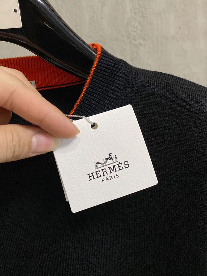 最高級エルメススーパーコピー服 HERMES ニット・セーター トップス ブラック 2525075 エルメス カシミヤセーター - 画像 (6)