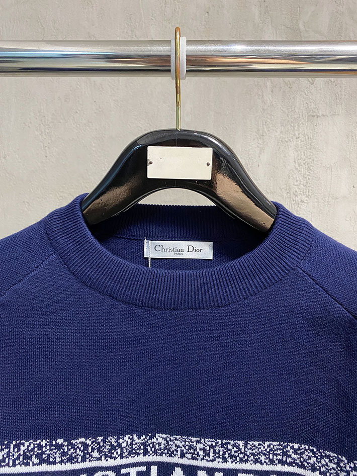 最高級ディオールスーパーコピー Dior リバーシブル ラウンドネックセーター ブルー 2525077 ディオール カシミヤセーター - 画像 (9)