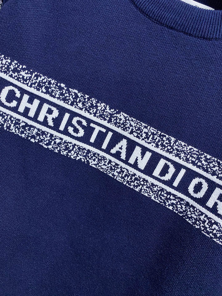 最高級ディオールスーパーコピー Dior リバーシブル ラウンドネックセーター ブルー 2525077 ディオール カシミヤセーター - 画像 (7)