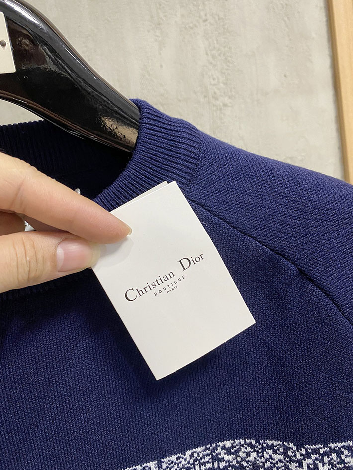 最高級ディオールスーパーコピー Dior リバーシブル ラウンドネックセーター ブルー 2525077 ディオール カシミヤセーター - 画像 (5)