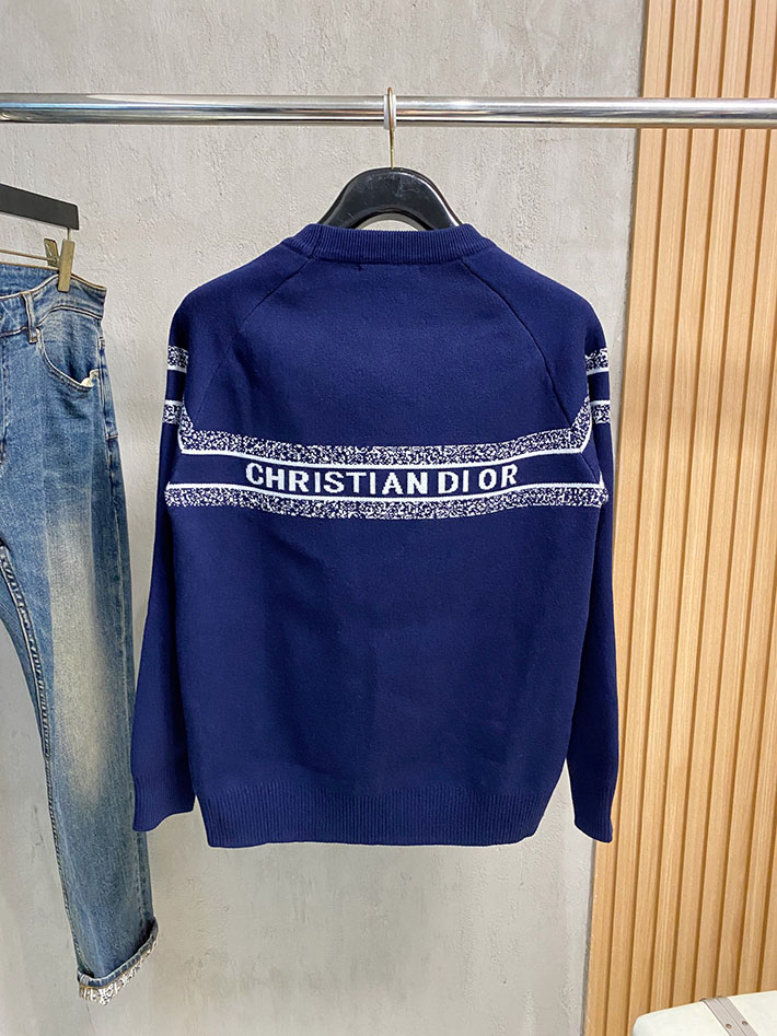 最高級ディオールスーパーコピー Dior リバーシブル ラウンドネックセーター ブルー 2525077 ディオール カシミヤセーター - 画像 (3)