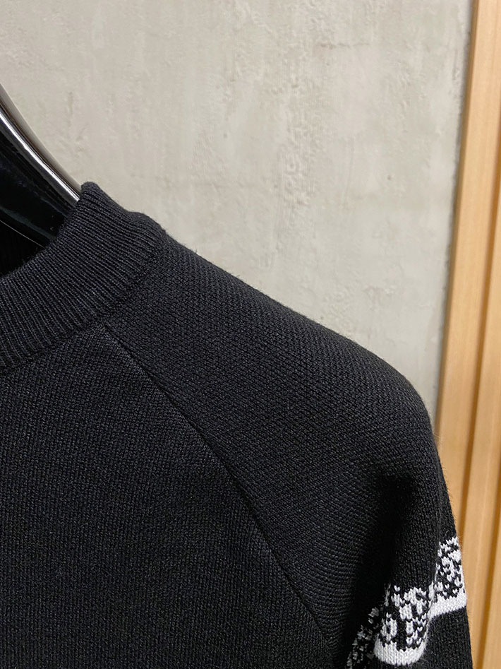 最高級ディオールスーパーコピー Dior リバーシブル ラウンドネックセーター ブラック 2525078 ディオール カシミヤセーター - 画像 (8)