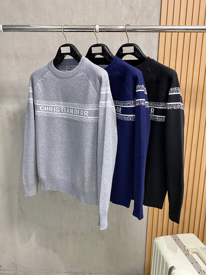 最高級ディオールスーパーコピー Dior リバーシブル ラウンドネックセーター ブラック 2525078 ディオール カシミヤセーター - 画像 (2)