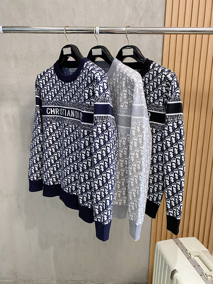 最高級ディオールスーパーコピー Dior リバーシブル ラウンドネックセーター グレー 2525079 クリスチャンディオール 洋服 - 画像 (2)