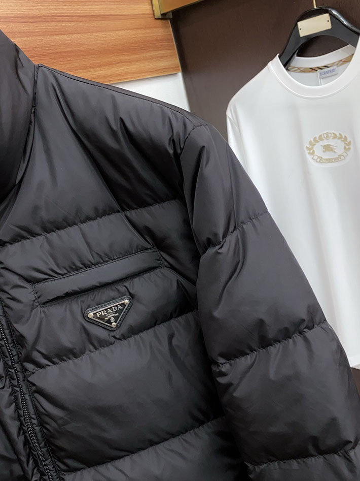 最高級プラダスーパーコピー PRADA メンズ ダウンジャケット・コート Nylon down jacket ブラック 2525110 プラダ ダウン アウトレット - 画像 (7)