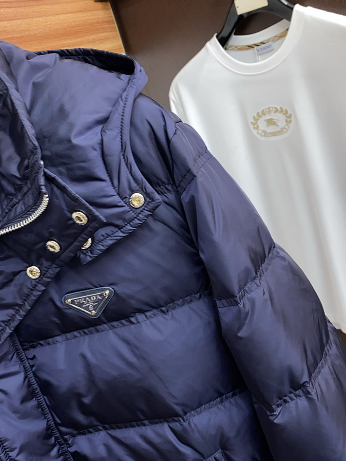 最高級プラダスーパーコピー PRADA ダウンジャケット・コート Nylon down jacket ブルー 2525113 プラダ ダウンジャケット メンズ - 画像 (8)
