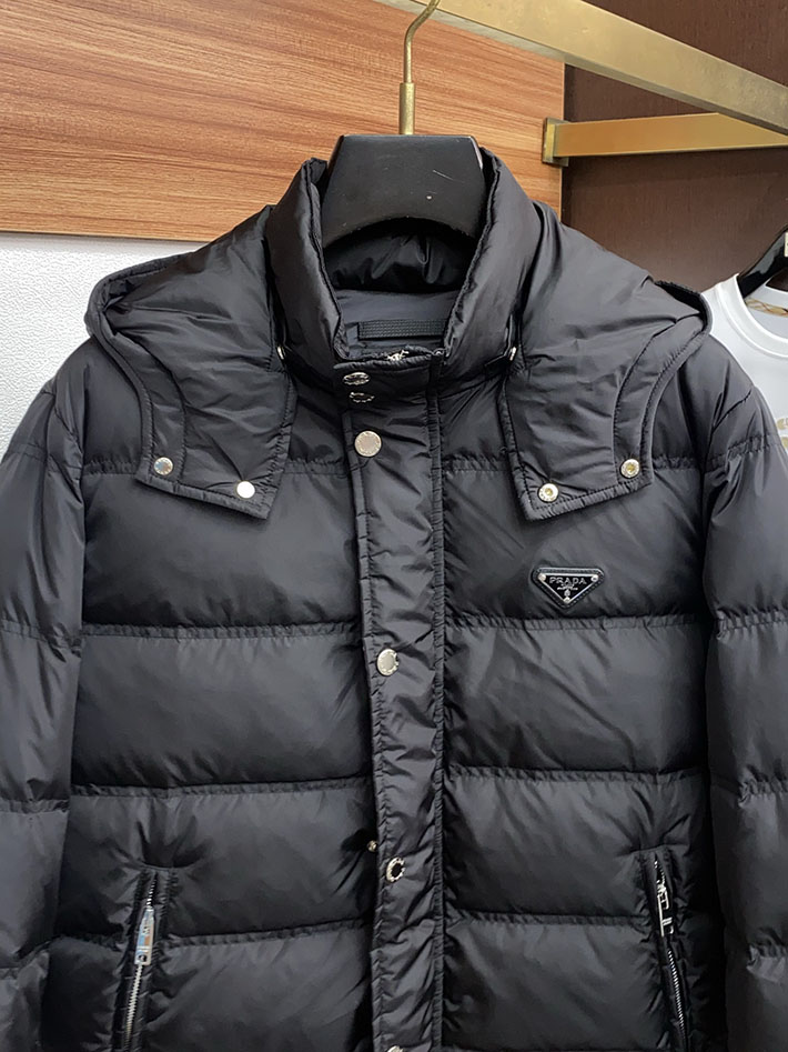 最高級プラダスーパーコピー PRADA ダウンジャケット・コート Nylon down jacket ブラック 2525114 プラダ ダウンジャケット メンズ - 画像 (10)