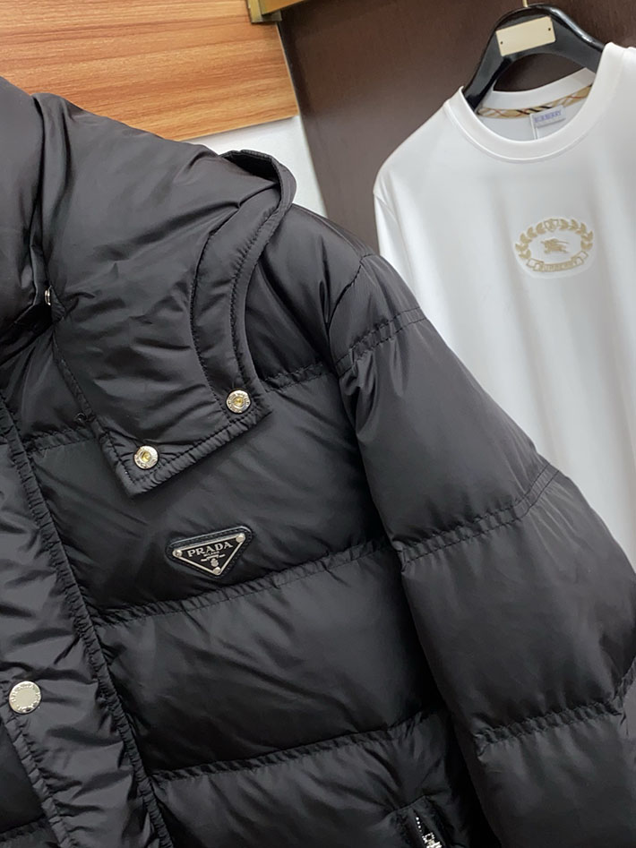 最高級プラダスーパーコピー PRADA ダウンジャケット・コート Nylon down jacket ブラック 2525114 プラダ ダウンジャケット メンズ - 画像 (9)