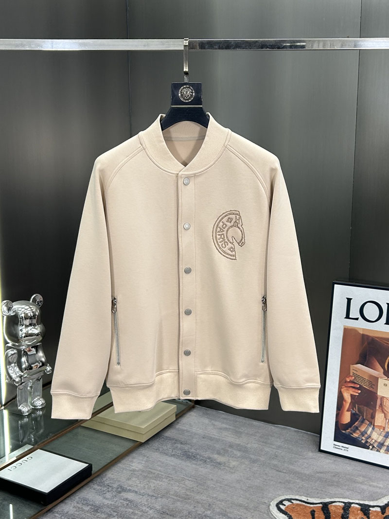 最高級エルメススーパーコピー服 HERMES テディブルゾン パッチ ”クルー・ド・セル” グリクレール 2526131 エルメス コート 新作 - 画像 (3)