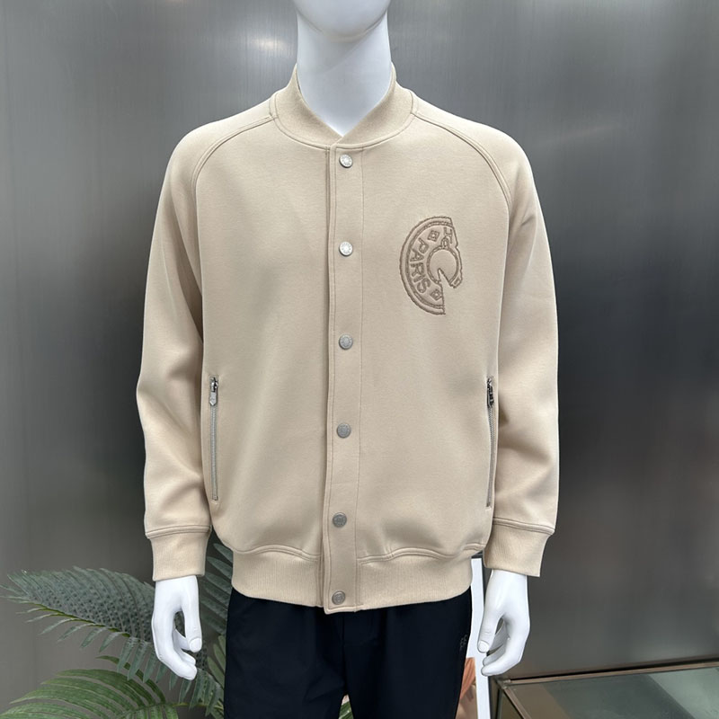 最高級エルメススーパーコピー服 HERMES テディブルゾン パッチ ”クルー・ド・セル” グリクレール 2526131 エルメス コート 新作 - 画像 (13)