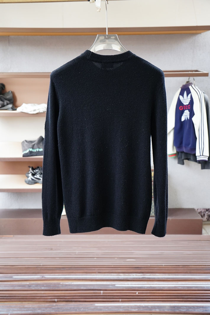 最高級モンクレールスーパーコピー MONCLER ウールセーター メンズ ニット クルーネック ロゴ ブラック 2525135 モンクレール セーター メンズ - 画像 (8)