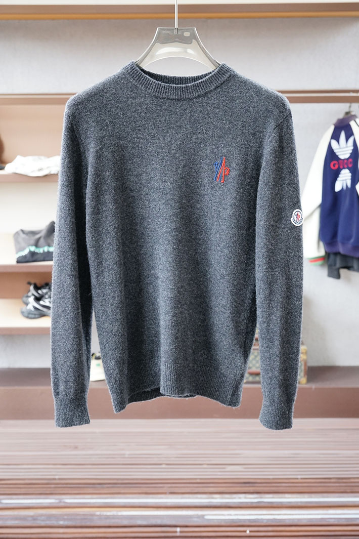 最高級モンクレールスーパーコピー MONCLER ウールセーター メンズ ニット クルーネック ロゴ ブラック 2525135 モンクレール セーター メンズ - 画像 (7)