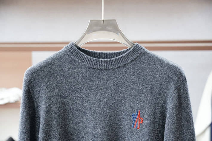 最高級モンクレールスーパーコピー MONCLER ウールセーター メンズ ニット クルーネック ロゴ ブラック 2525135 モンクレール セーター メンズ - 画像 (6)