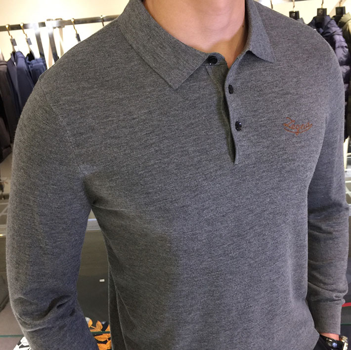 最高級ゼニアスーパーコピー ZEGNA メンズ ニット&セーター アウター Sweaters Grey グレー 2525162 ポロシャツ 流行り 2025 メンズ - 画像 (5)