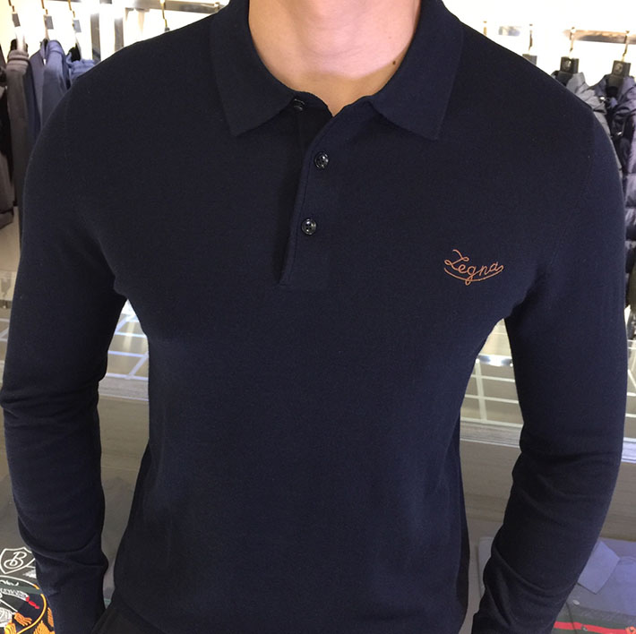 最高級ゼニアスーパーコピー ZEGNA メンズ ニット&セーター アウター Sweaters Grey ネイビー 2525163 ポロシャツ 流行り 2025 メンズ - 画像 (7)