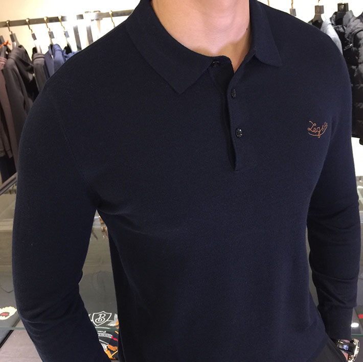 最高級ゼニアスーパーコピー ZEGNA メンズ ニット&セーター アウター Sweaters Grey ネイビー 2525163 ポロシャツ 流行り 2025 メンズ - 画像 (5)