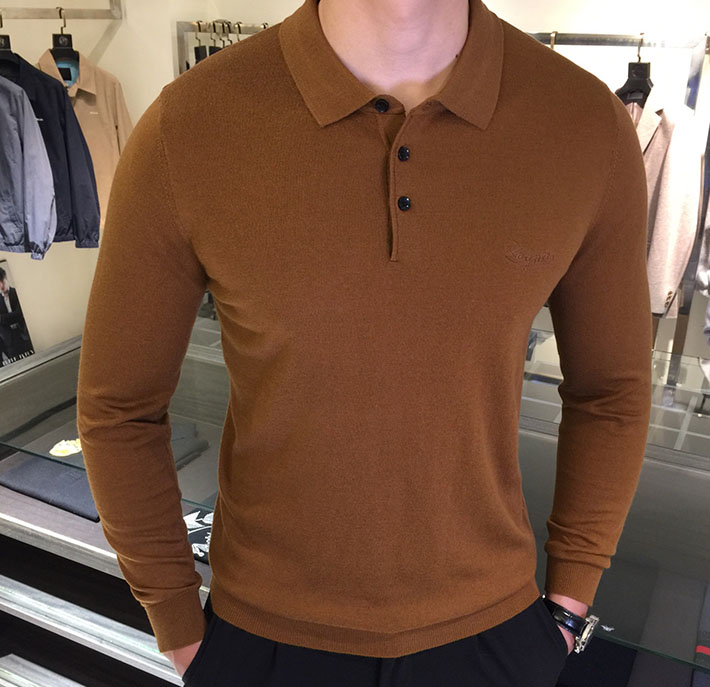 最高級ゼニアスーパーコピー ZEGNA メンズ ニット&セーター アウター Sweaters Grey ブラウン 2525165 ポロシャツ メンズ コーデ 40 代 - 画像 (9)