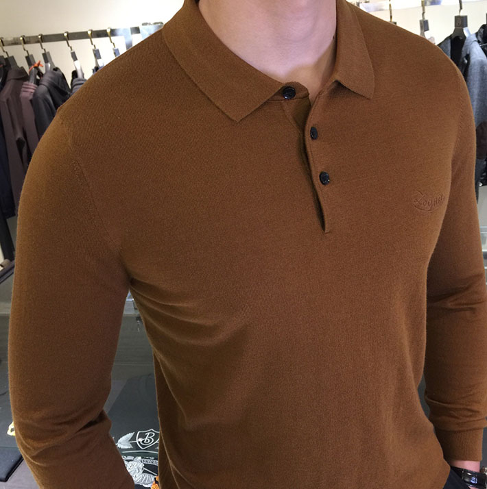 最高級ゼニアスーパーコピー ZEGNA メンズ ニット&セーター アウター Sweaters Grey ブラウン 2525165 ポロシャツ メンズ コーデ 40 代 - 画像 (5)