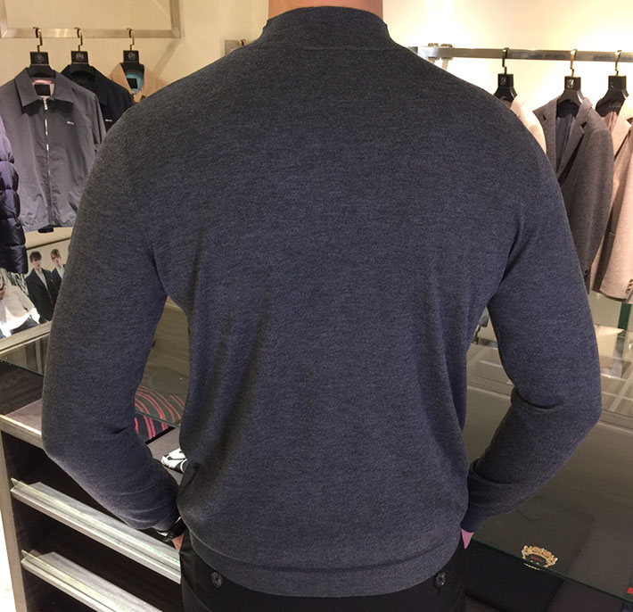 最高級ロロ・ピアーナスーパーコピー LoroPiana カシミヤハイゲージモックネックニット グレー 2525181 セーター メンズ 人気 - 画像 (8)
