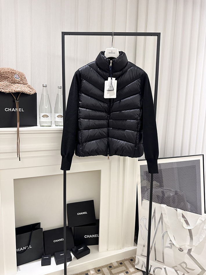 最高級モンクレールスーパーコピー Moncler ニットブルゾン CARDIGAN TRICOT トリコ ブラック 2525193 レディース モンクレール ダウンベスト - 画像 (2)