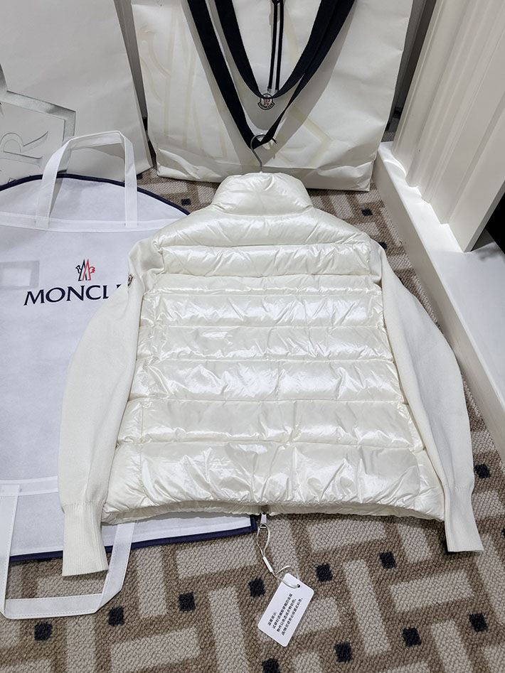 最高級モンクレールスーパーコピー Moncler ニットブルゾン CARDIGAN TRICOT トリコ ホワイト 2525194 レディース モンクレール ダウンベスト - 画像 (4)