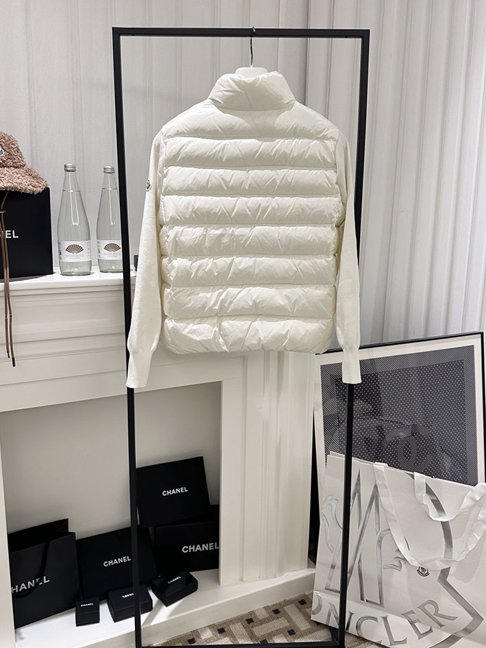 最高級モンクレールスーパーコピー Moncler ニットブルゾン CARDIGAN TRICOT トリコ ホワイト 2525194 レディース モンクレール ダウンベスト - 画像 (3)
