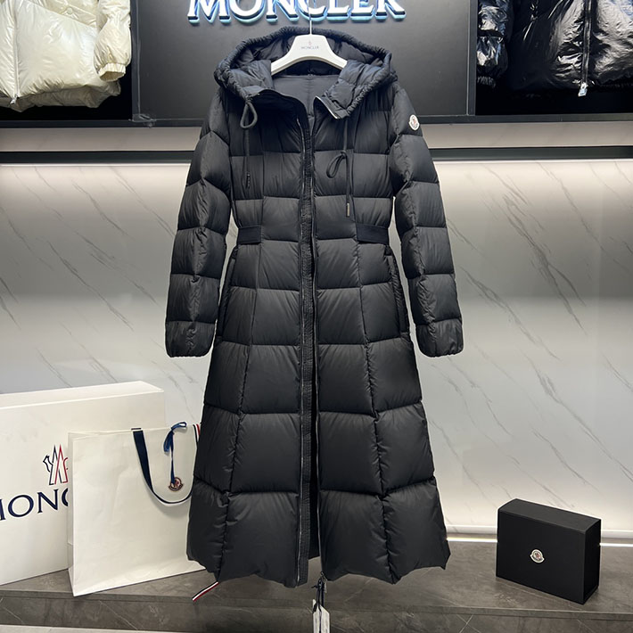 最高級モンクレールスーパーコピー Moncler CAILLE Long Coat ダウンコート フード付き ブラック 2525195 モンクレール ロングダウン レディース - 画像 (4)