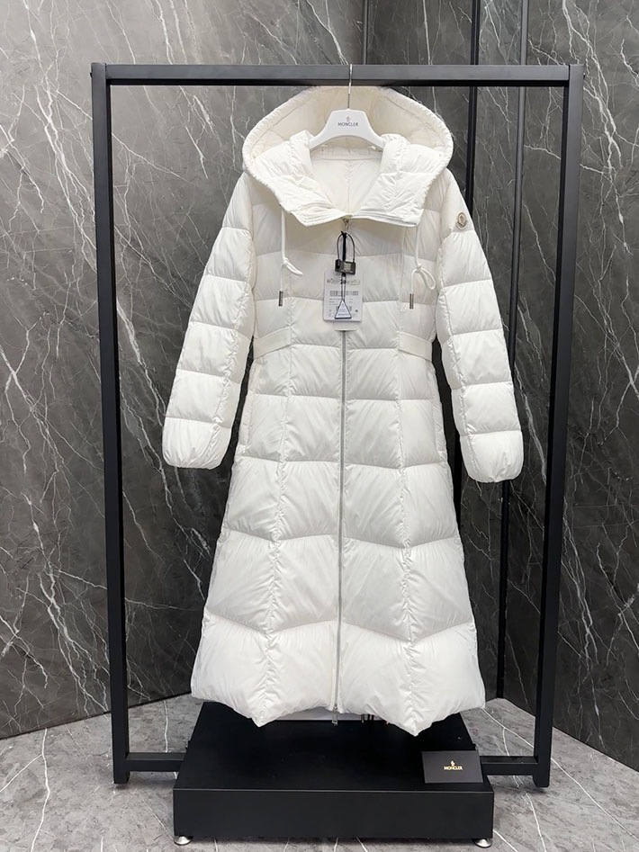 最高級モンクレールスーパーコピー Moncler CAILLE Long Coat ダウンコート フード付き ホワイト 2525196 モンクレール ロングダウン レディース - 画像 (9)