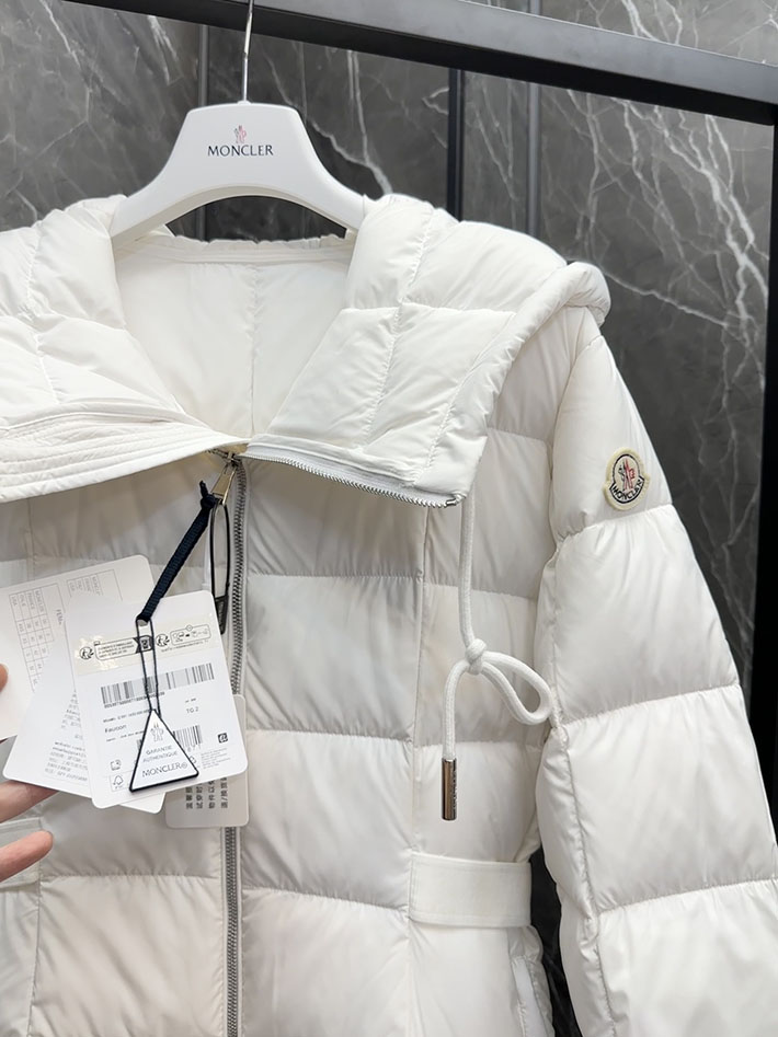 最高級モンクレールスーパーコピー Moncler CAILLE Long Coat ダウンコート フード付き ホワイト 2525196 モンクレール ロングダウン レディース - 画像 (7)