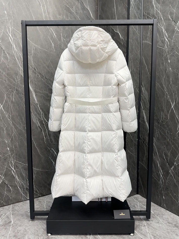 最高級モンクレールスーパーコピー Moncler CAILLE Long Coat ダウンコート フード付き ホワイト 2525196 モンクレール ロングダウン レディース - 画像 (2)