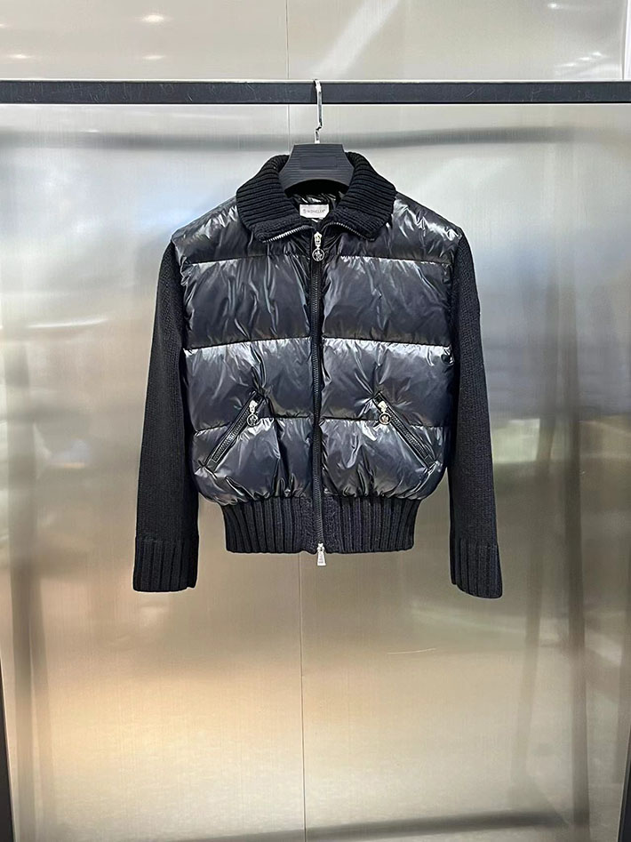 最高級モンクレールスーパーコピー Moncler ニット ウォーム ダウンジャケット クラシックジャケット ブラック 2525197 レディース モンクレール ダウン - 画像 (9)