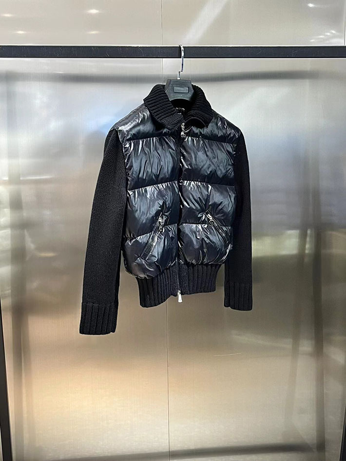 最高級モンクレールスーパーコピー Moncler ニット ウォーム ダウンジャケット クラシックジャケット ブラック 2525197 レディース モンクレール ダウン - 画像 (8)