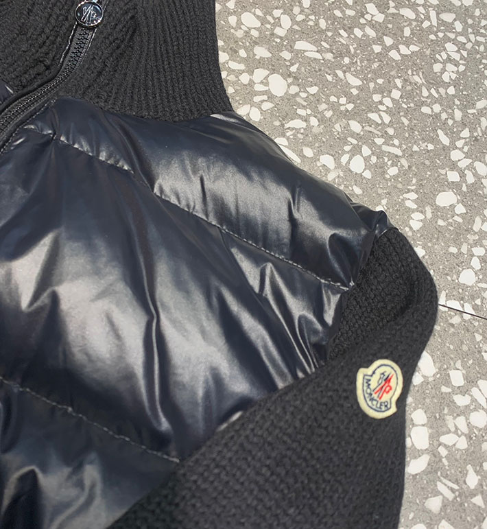 最高級モンクレールスーパーコピー Moncler ニット ウォーム ダウンジャケット クラシックジャケット ブラック 2525197 レディース モンクレール ダウン - 画像 (2)