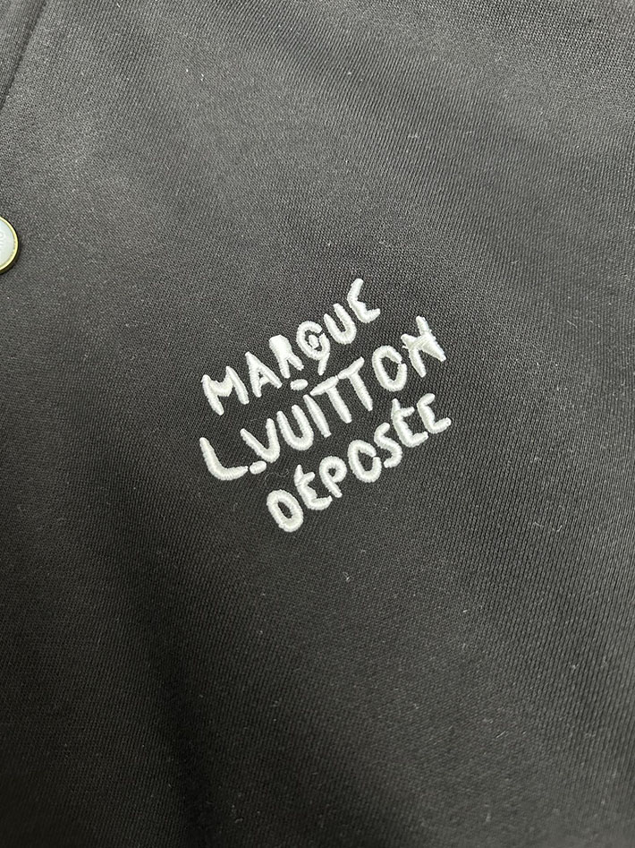 ルイヴィトン コットンジャージー バーシティブルゾン 1AGTR0 ブラック Louis Vuitton ジャケット 流行り メンズ - 画像 (8)