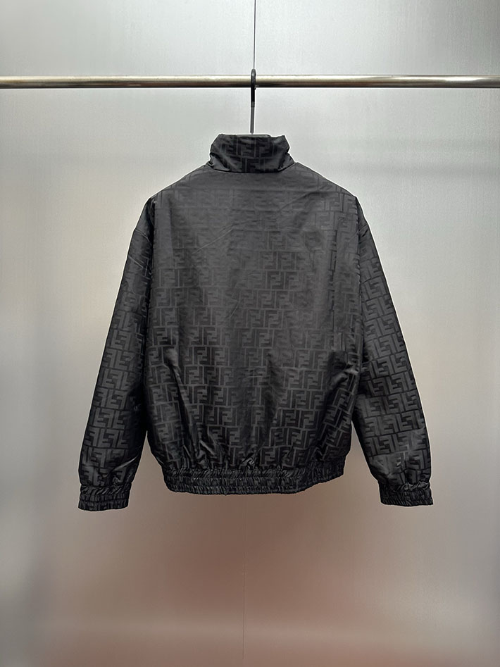 最高級フェンディスーパーコピー ナイロンジャケット FENDI FF nylon bomber ブラック 2525200 ジャケット 流行り メンズ - 画像 (13)