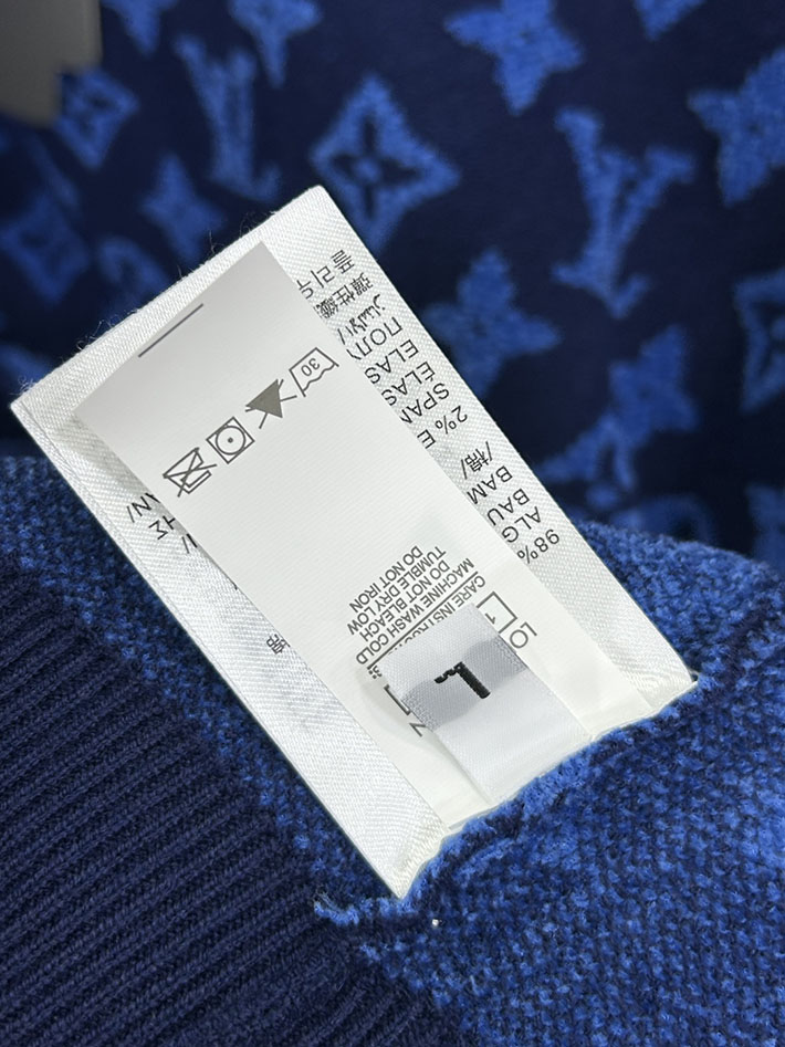 最高級ルイヴィトンスーパーコピー ネオンモノグラム カシミヤ セーター ジャガード ロゴ ニット ブルー 2525233 ルイヴィトン ニット 新作 - 画像 (3)