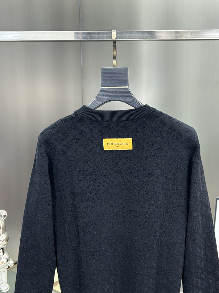 最高級ルイヴィトンスーパーコピー Vuitton モノグラムポインテールプルオーバー ブラック 2525239 ビジネス セーター メンズ おしゃれ - 画像 (2)