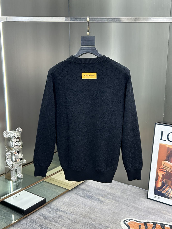 最高級ルイヴィトンスーパーコピー Vuitton モノグラムポインテールプルオーバー ブラック 2525239 ビジネス セーター メンズ おしゃれ - 画像 (11)