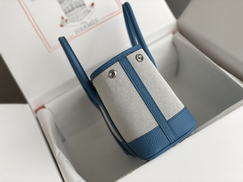 エルメス トートバッグ 革 HERMES ネオ・ガーデン 23 ブルーザンジバル ネゴンダ/トワルアッシュ シルバー金具 2526241 トートバッグ ブランド 人気 - 画像 (7)