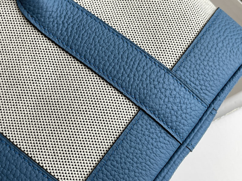 エルメス トートバッグ 革 HERMES ネオ・ガーデン 23 ブルーザンジバル ネゴンダ/トワルアッシュ シルバー金具 2526241 トートバッグ ブランド 人気 - 画像 (5)
