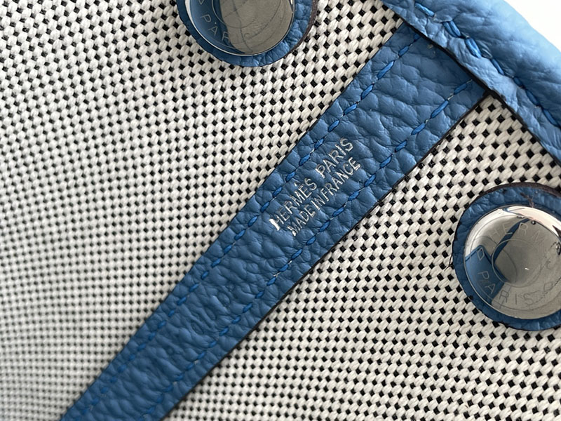 エルメス トートバッグ 革 HERMES ネオ・ガーデン 23 ブルーザンジバル ネゴンダ/トワルアッシュ シルバー金具 2526241 トートバッグ ブランド 人気 - 画像 (4)