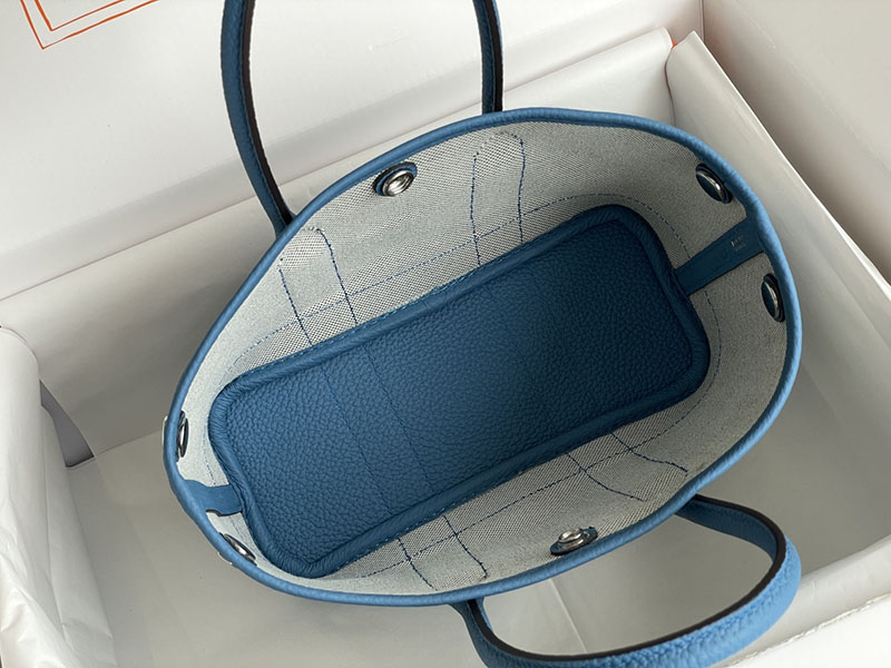 エルメス トートバッグ 革 HERMES ネオ・ガーデン 23 ブルーザンジバル ネゴンダ/トワルアッシュ シルバー金具 2526241 トートバッグ ブランド 人気 - 画像 (3)