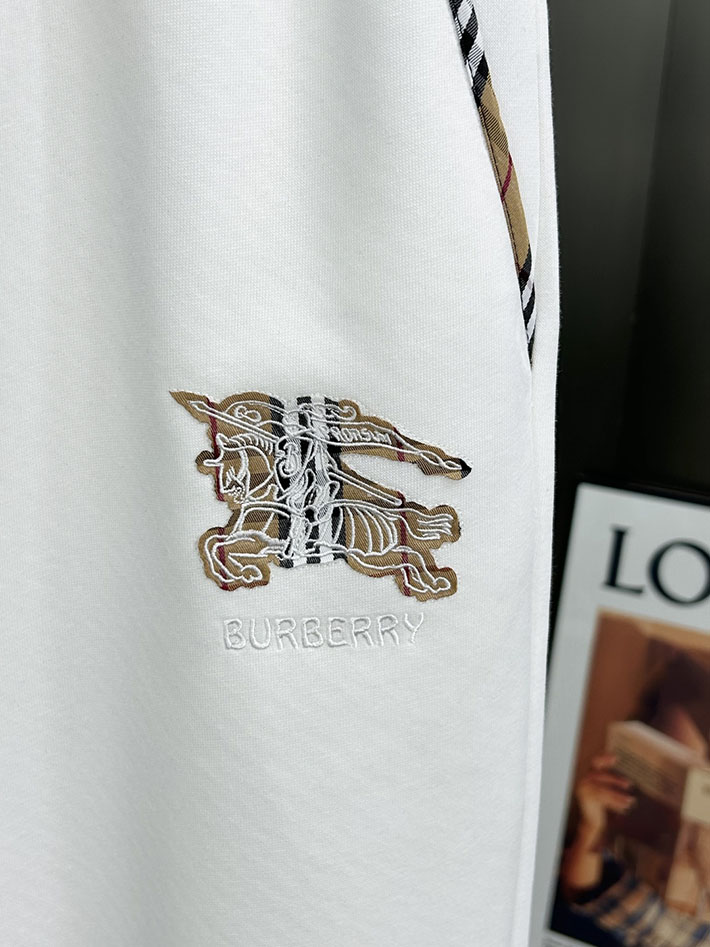 最高級バーバリースーパーコピー BURBERRY ロングパンツ メンズ ボトムス スウェット ロゴプリント ホワイト 2525242 バーバリー パンツ メンズ - 画像 (8)