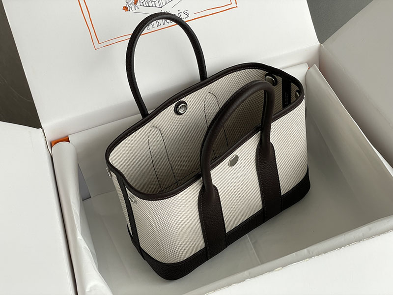 エルメス トートバッグ 革 HERMES ネオ・ガーデン 23 エベンヌ ネゴンダ/トワルアッシュ シルバー金具 2526244 トートバッグ レディース 人気 50代 - 画像 (9)