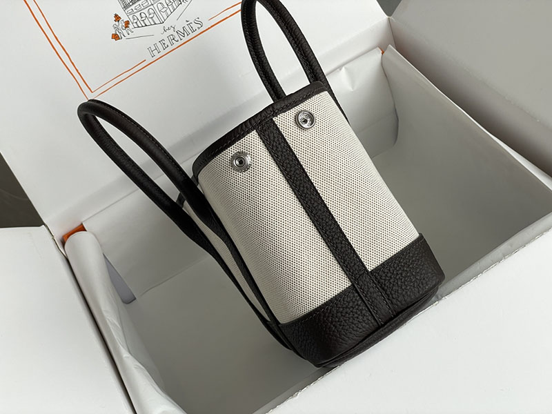 エルメス トートバッグ 革 HERMES ネオ・ガーデン 23 エベンヌ ネゴンダ/トワルアッシュ シルバー金具 2526244 トートバッグ レディース 人気 50代 - 画像 (7)