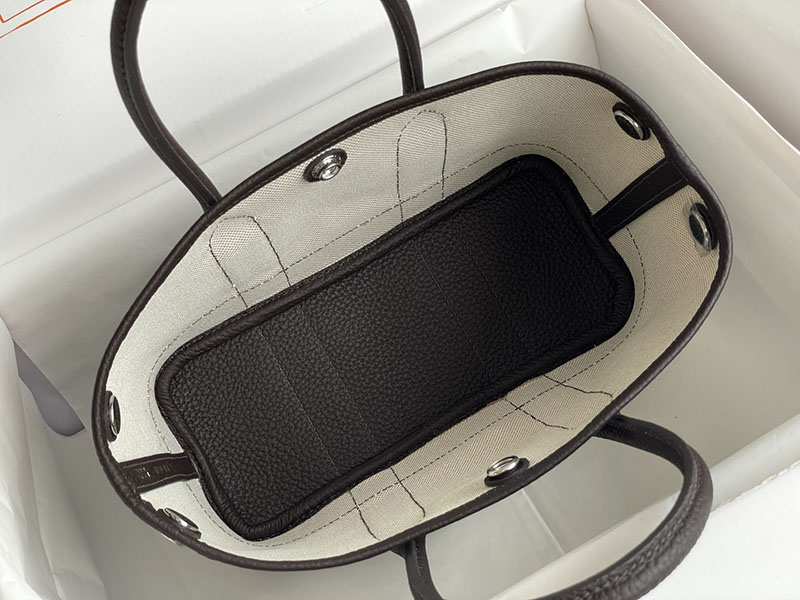 エルメス トートバッグ 革 HERMES ネオ・ガーデン 23 エベンヌ ネゴンダ/トワルアッシュ シルバー金具 2526244 トートバッグ レディース 人気 50代 - 画像 (4)